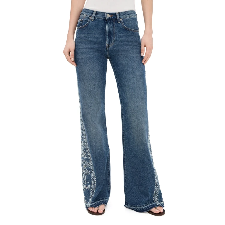 ba & sh Vivy Embroidered Jeans Usedblue 36