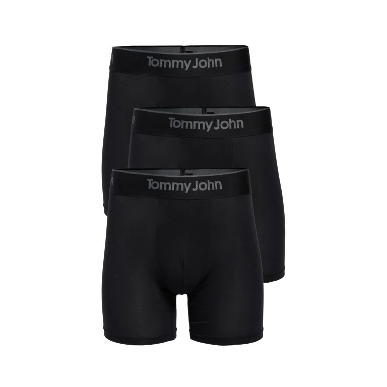 Tommy John Second Skin 6 Boxer Briefs 3 Pack Black/Turbulence/Monument XL