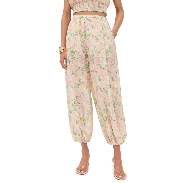 MAUDE CLUB Talia Pants Vintage Floral Print XS