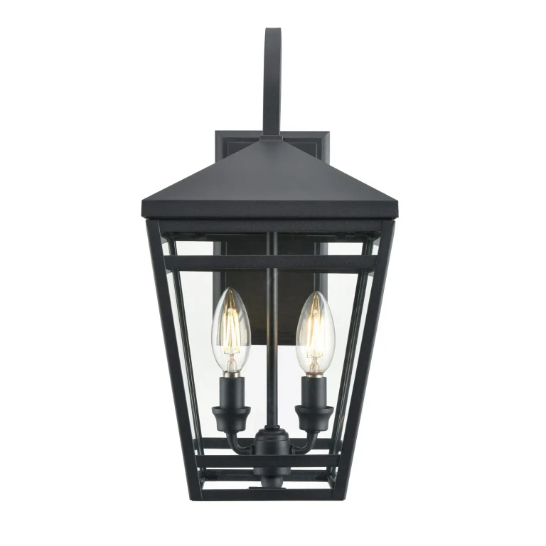 Textured Black Outdoor Lantern from the Seager Collection