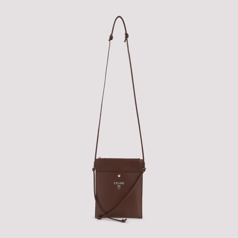 Celine Sharp Pouch Brown Lamb Leather Bag - Men
