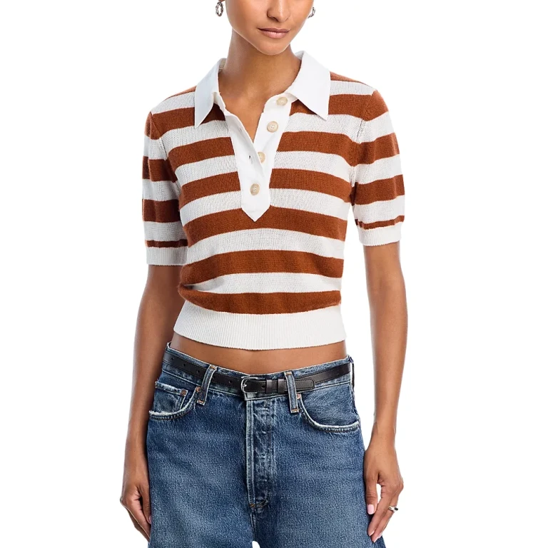 Frame The Bold Stripe Polo Sweater