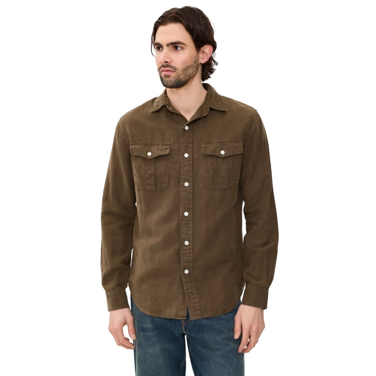 Polo Ralph Lauren Original Label Silk Canvas Ranger Shirt Chestnut XXL