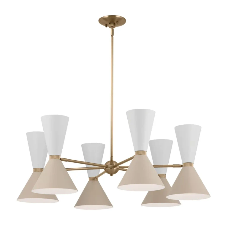 Champagne Bronze 12 Light Chandelier from the Phix Collection
