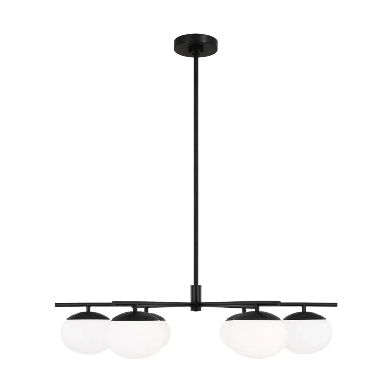 Visual Comfort Studio Lune 6-Light Chandelier in Aged Iron by Ellen Degeneres