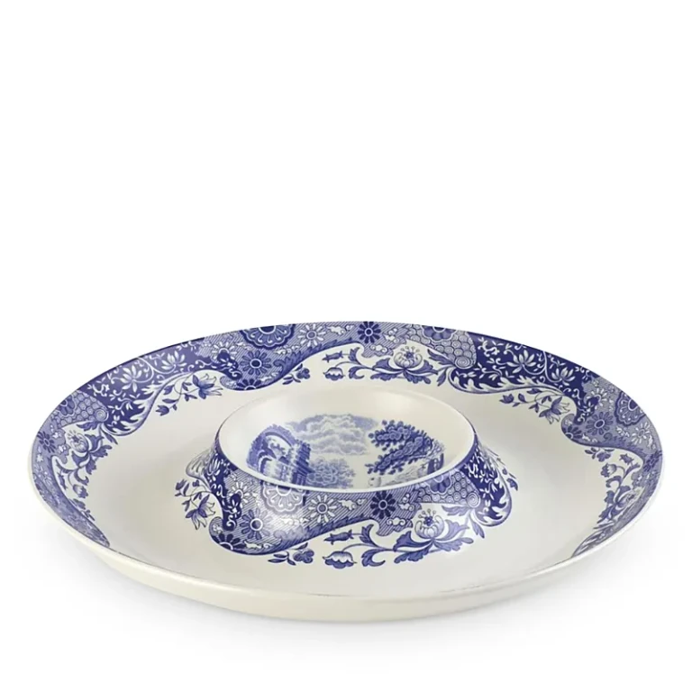 Spode Blue Italian Chip & Dip