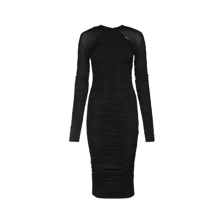 Elisabetta Franchi Abito Midi Manica Lunga