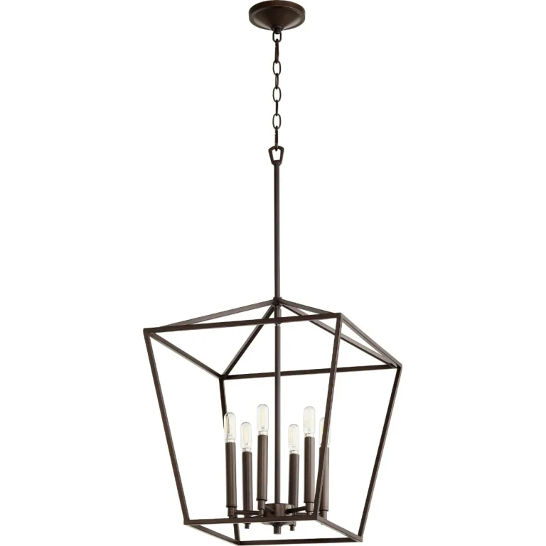 Quorum Gabriel 6-Light 17" Foyer Light in Oiled Bronze