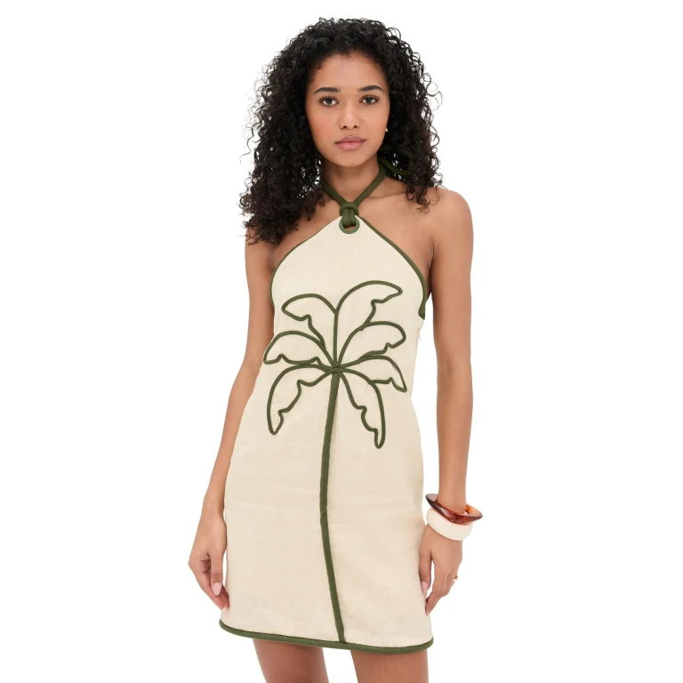 FARM Rio Sand Coconut Sleeveless Mini Dress Sand L