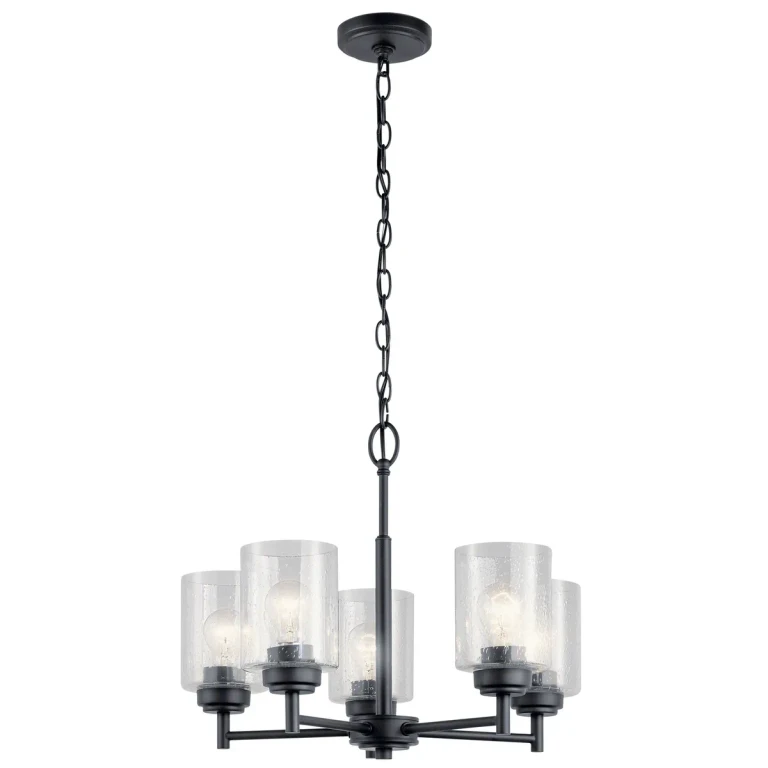 Kichler Winslow 5-Light Contemporary Chandelier in Black