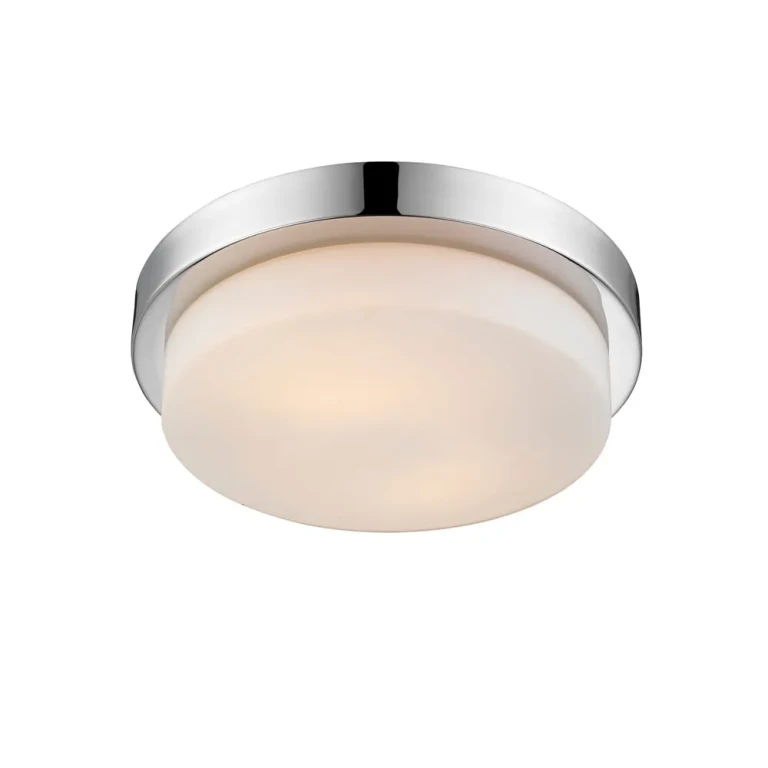 Golden 2-Light 13" Ceiling Light in Chrome