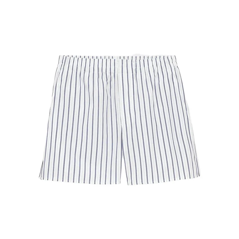 Ami Paris Gestreifte Shorts mit elastischem Bund