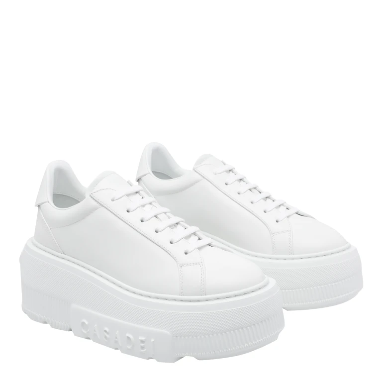 Casadei Sneakers White Leather/rubber Sole - Women