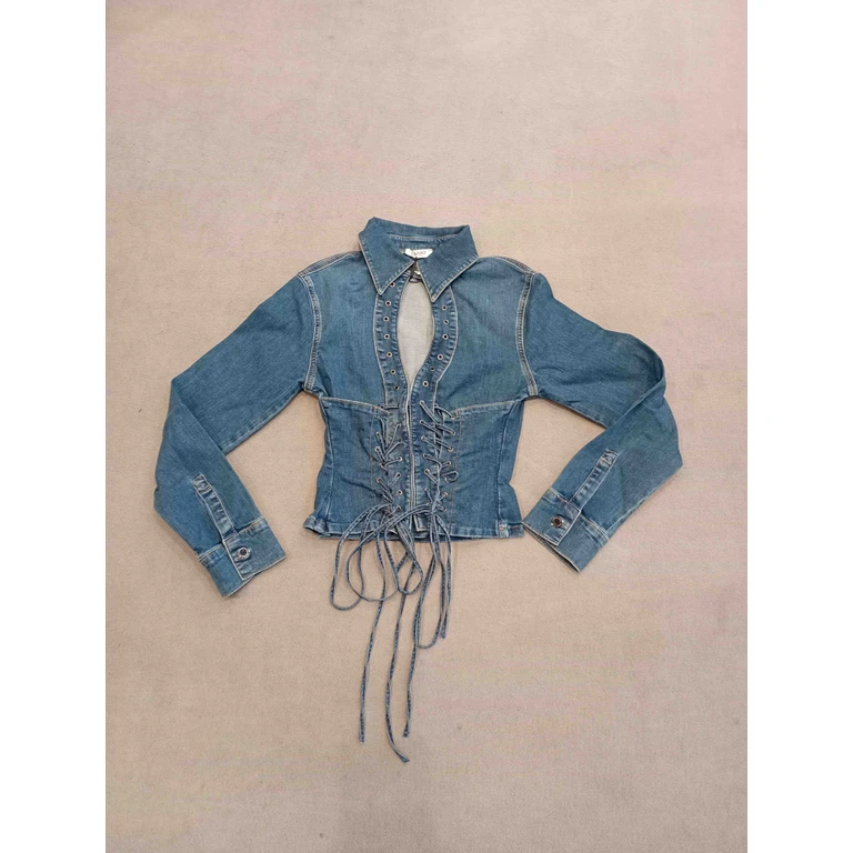 Liujo Camicia M-L Intrecci Blue Shirt - Women