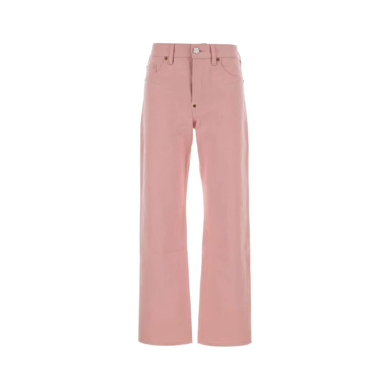 Pink Denim Jeans Flamingopink Exterior: Cotton - Women