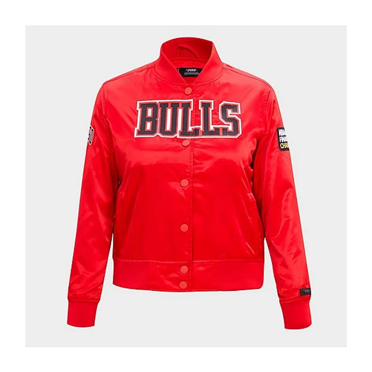 Pro Standard Women's Chicago Bulls NBA Classic Satin Jacket in Red Size: XS
