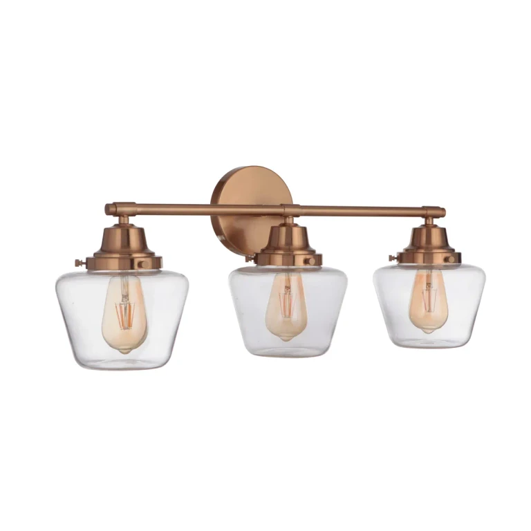 Essex 3-Light Bathroom Vanity Light in Satin Brass