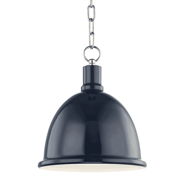 Polished Nickel Navy One Light Pendant from the Blair Collection