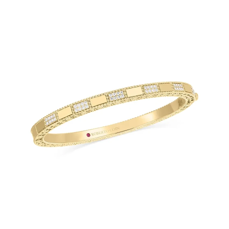 Roberto Coin 18K Yellow Gold Mosaic Diamond Bangle Bracelet, 0.4 tcw