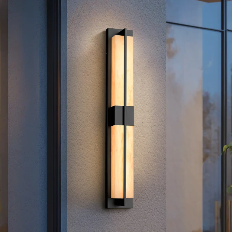 31" Gold LED Outdoor Wall Lighting Modern Waterproof IP65 Outside Wall Sconce for House