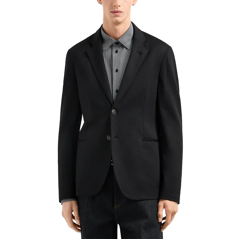 Emporio Armani Regular Fit Stretch Jersey Blazer