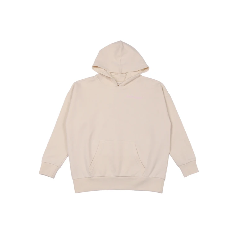 Palm Angels OVERLOGO OVER FIT HOODIE GIRL Beige Cotton Sweatshirt