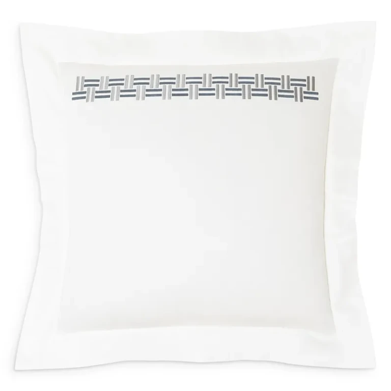 Frette Basketweave Embroidery Sham, Euro