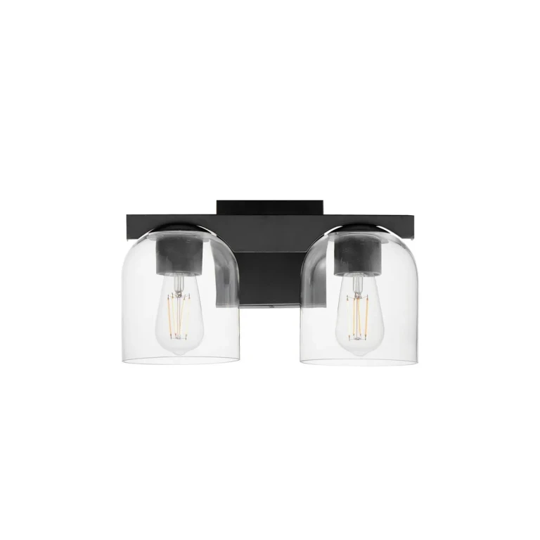 Black Two Light Bath Vanity from the Scoop Collection