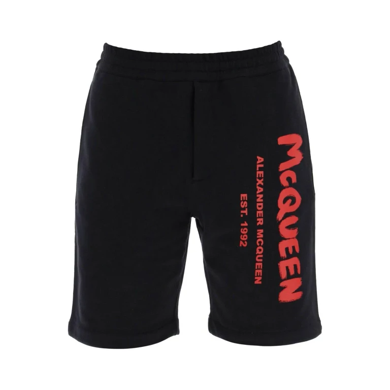 MCQUEEN Shorts Men color Black (688717QTAAB0509)