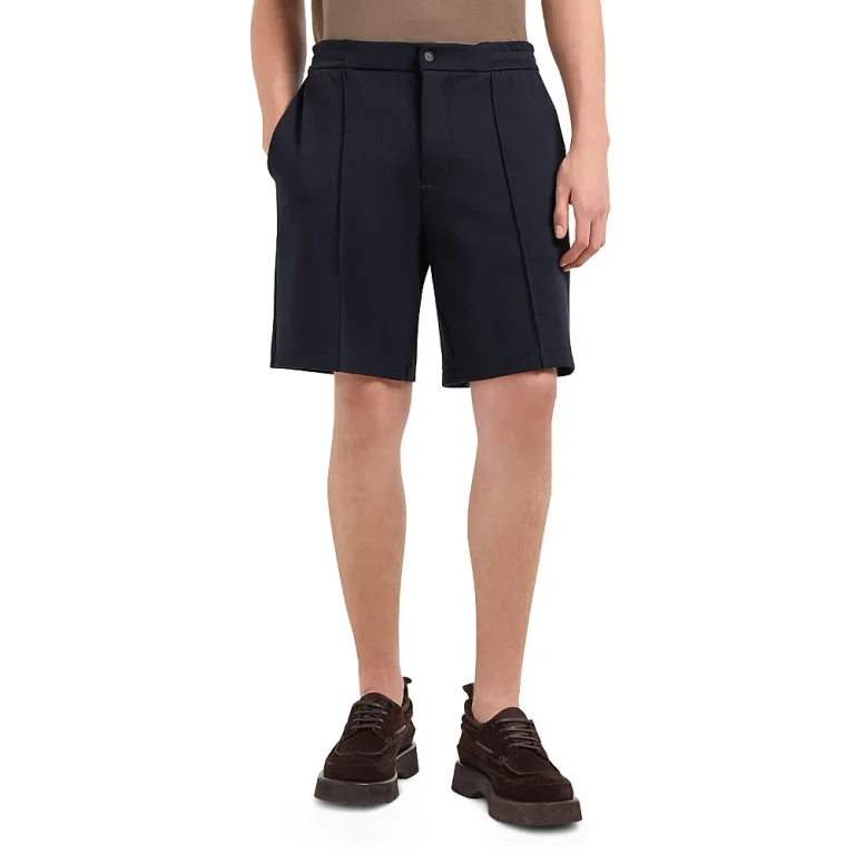 Emporio Armani Textured Elastic Waist Shorts