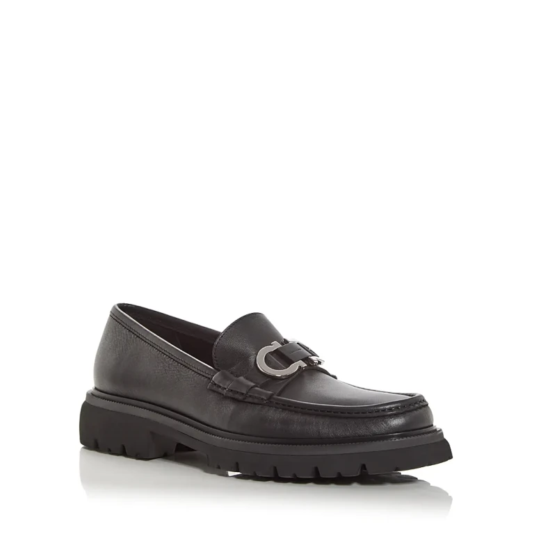 Ferragamo Men's Gancini Leather Loafers