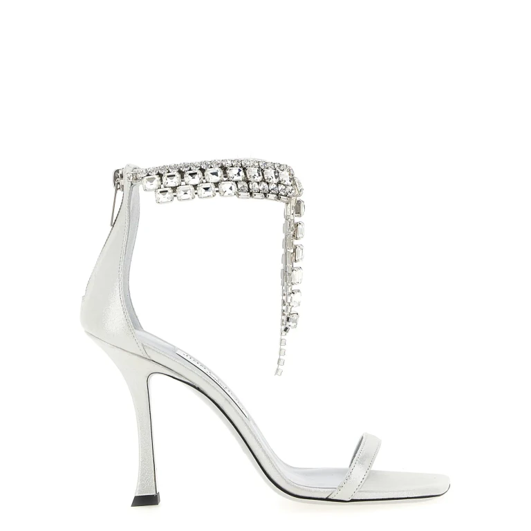 Jimmy Choo Slingback Sandals With Rhinestones verity 100