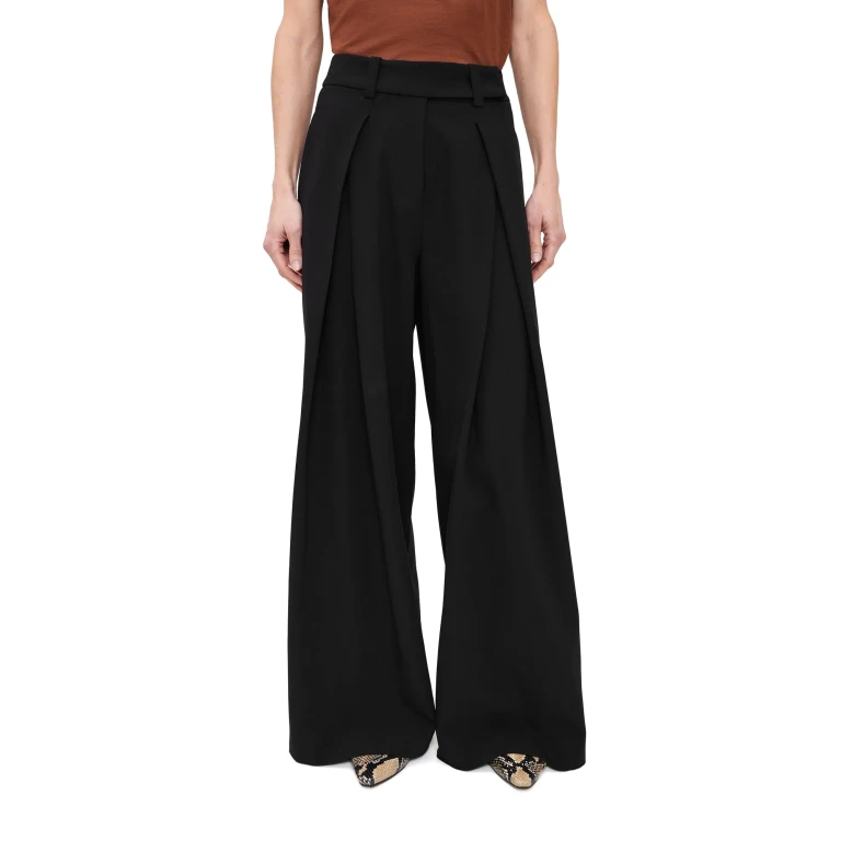 Favorite Daughter Pleats For Days Petite Pants Black 4