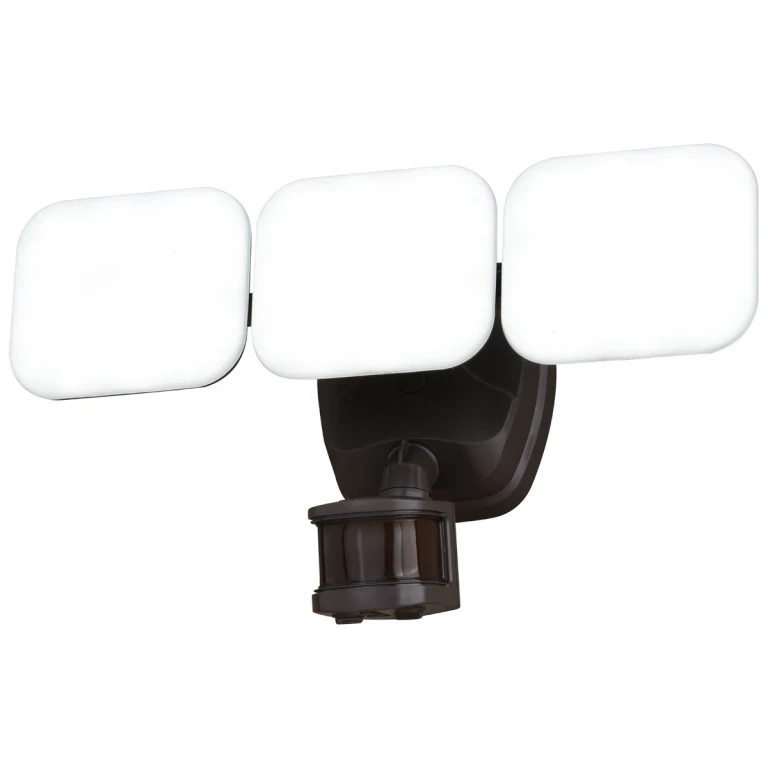 Bronze LED Outdoor Motion Sensor Flood Light from the Theta Collection