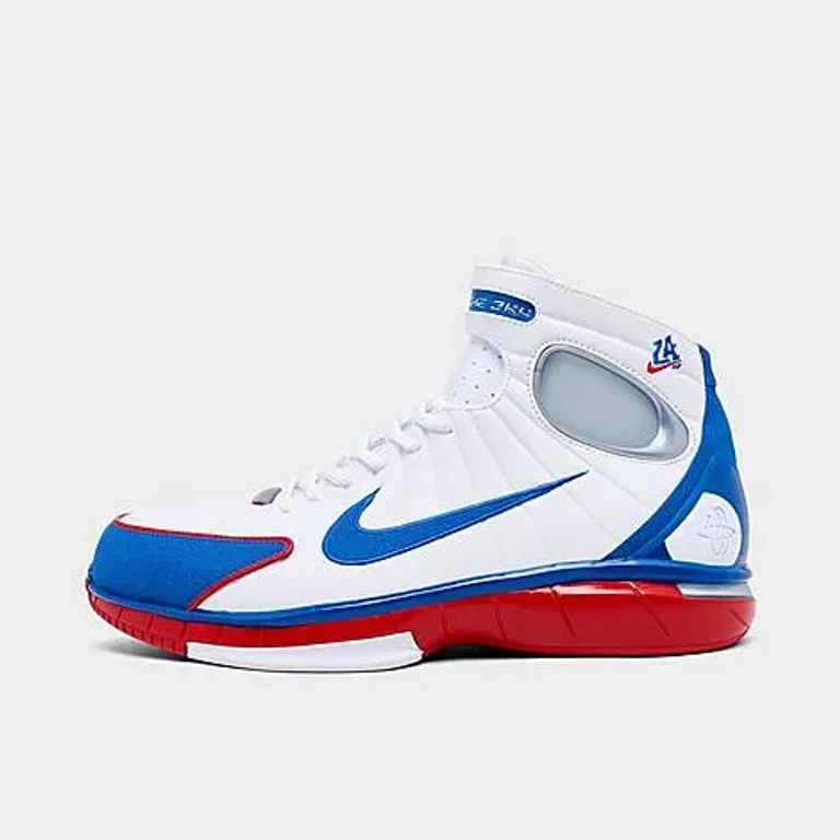 Nike Men's Air Zoom Huarache 2K4 SE All-Star Basketball Shoes in White/Varsity Royal/Varsity Red Size: 7.5