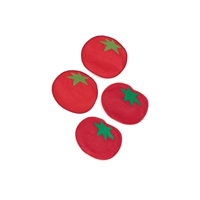 Piecework Puzzles Tomato Napkins Pale Red One Size