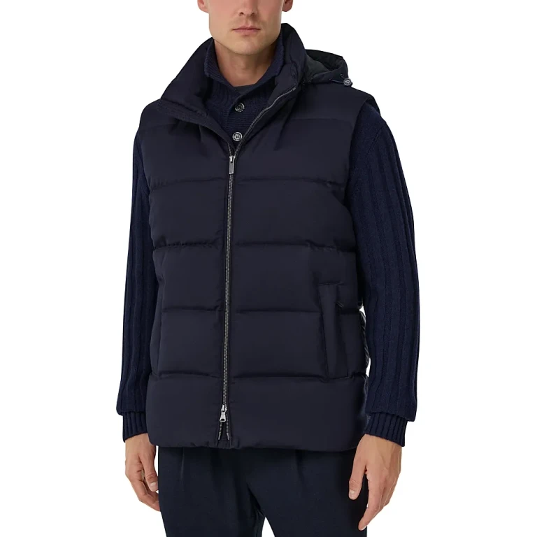 Boggi Milano Men's Hooded Down Gilet