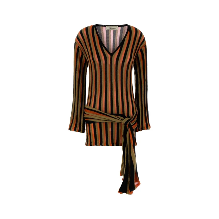 Blumarine Embroidered Knit Mini Dress