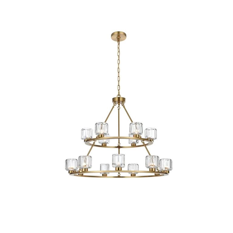 Satin Gold Chandelier from the Cadence Collection