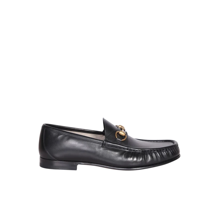 Mocassins Gucci pour homme en cuir noir