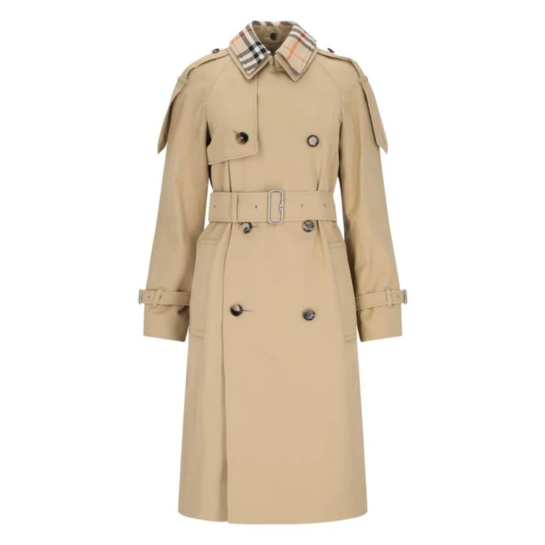 Burberry Long Gabardine Belted Trench Coat