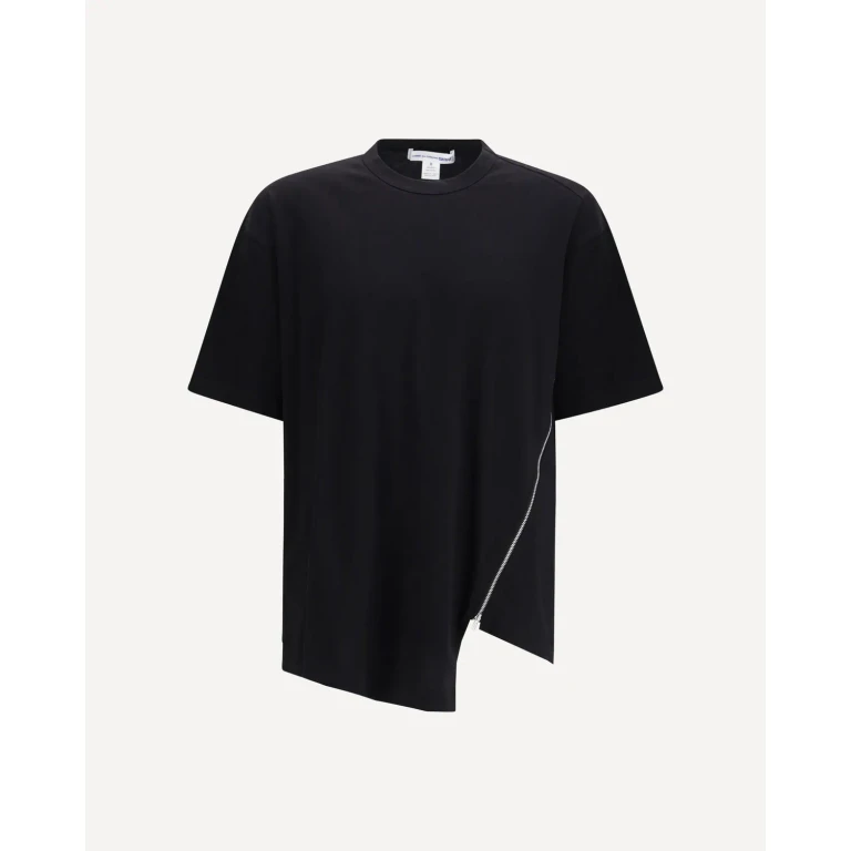 Comme Des Garçons Shirt Camiseta de algodón con cremallera lateral
