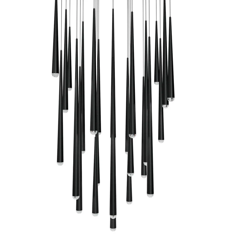 Black LED Pendant from the Cascade Collection