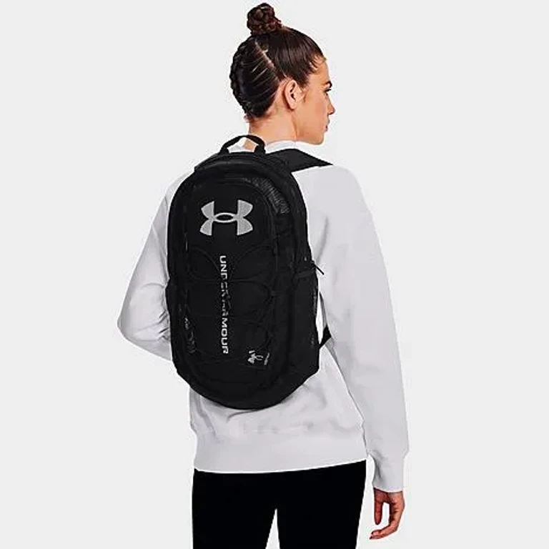 Under Armour Hustle Sport 6.0 Backpack (26L) in Black/White