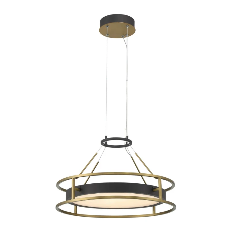 Sand Coal & Soft Brass LED Pendant from the Levitation Collection