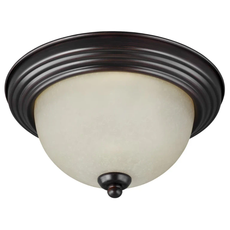 Bronze Three Light Flush Mount from the Geary Collection