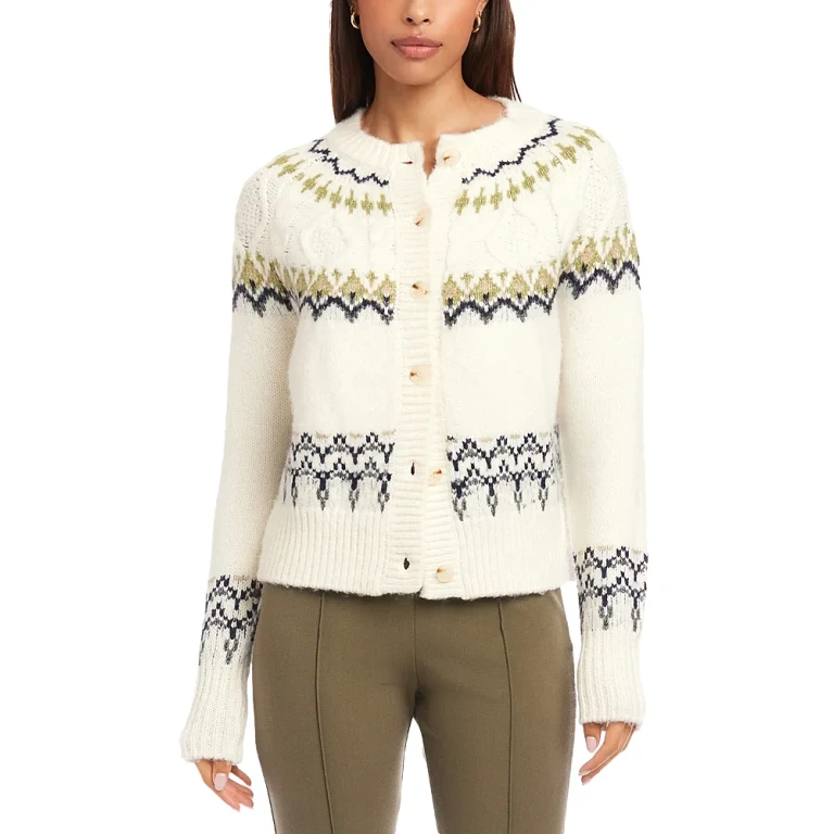 Fifteen Twenty Astrid Fair Isle Cardigan Sweater