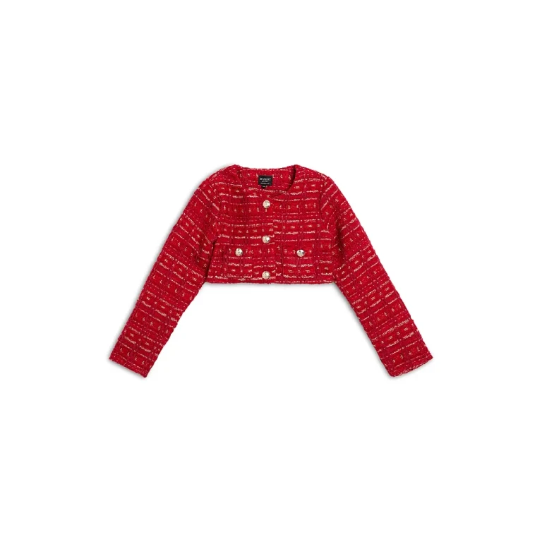 Bardot Girls' Sutton Boucle Crop Jacket - Little Kid, Big Kid