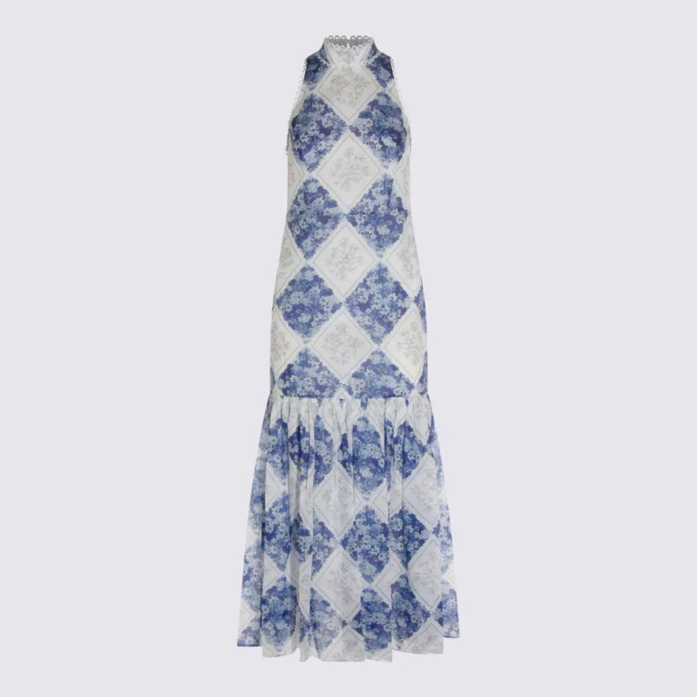 TwinSet Light Bluee And White Maxi Dress
