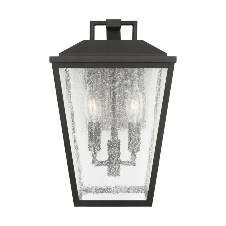 Textured Black Wall Lantern from the Kennewick Collection